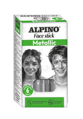 BLISTER 2 BARRAS FACE STICK METALLIC GOLD SILVER 5GR | 12 UNIDADES | (ALPINO)